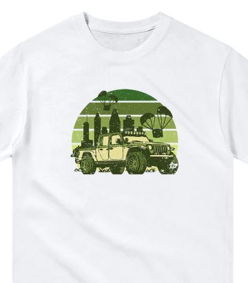 tricou green jeep