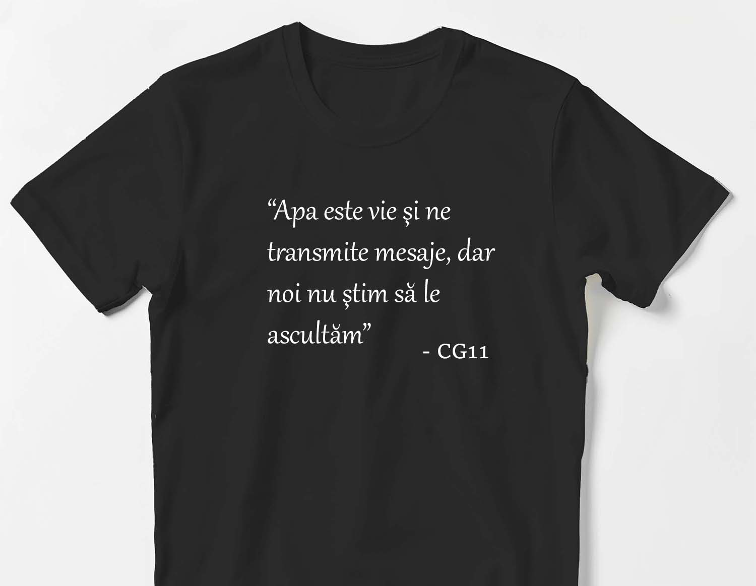 Tricou apa este vie - negru