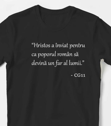 Tricou hristos a inviat poporul - negru