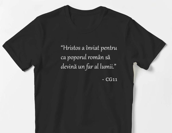 Tricou hristos a inviat poporul - negru