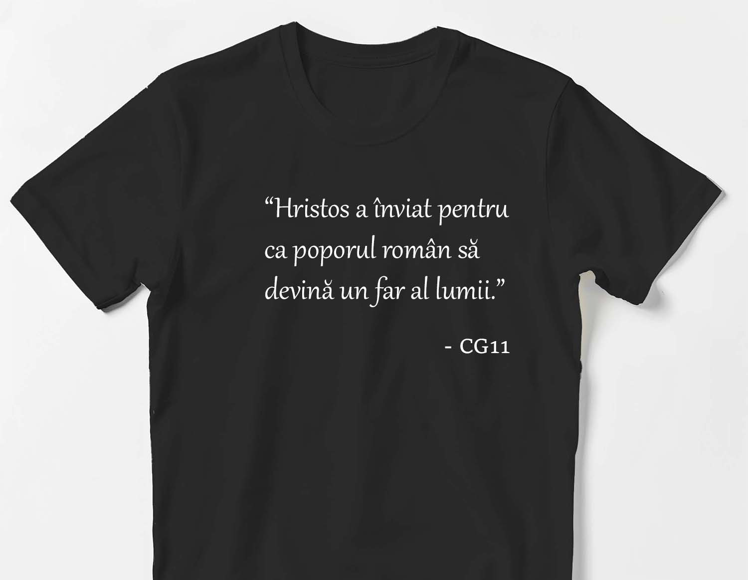 Tricou hristos a inviat poporul - negru