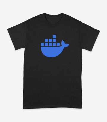 Tricou Logo Docker Mare Negru