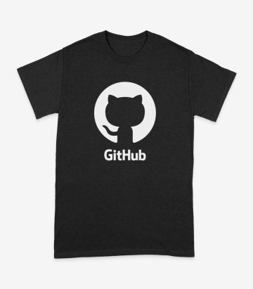 Tricou Logo Github Mare Negru