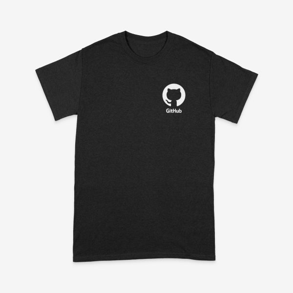 Tricou Logo Github Mic Negru