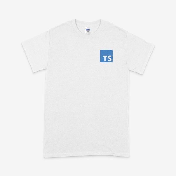 Tricou Typescript Logo Mic Alb