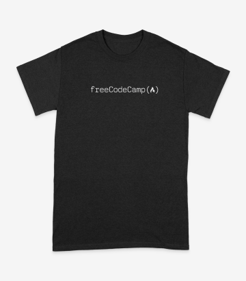 Tricou Logo Freecodecamp Negru